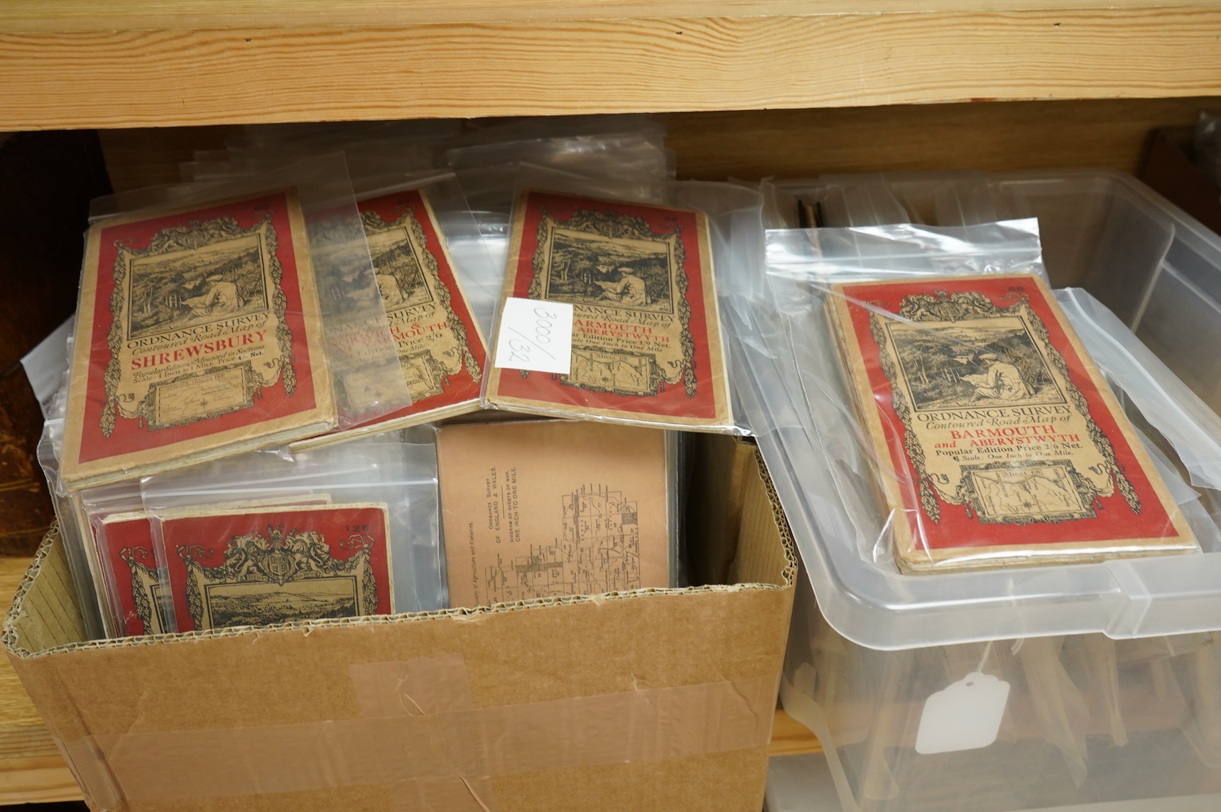 Approx. 150 Ordnance Survey maps, Popular Edition one inch to one mile, covering a substantial area of England, Wales, and Scotland, with a number of duplicates